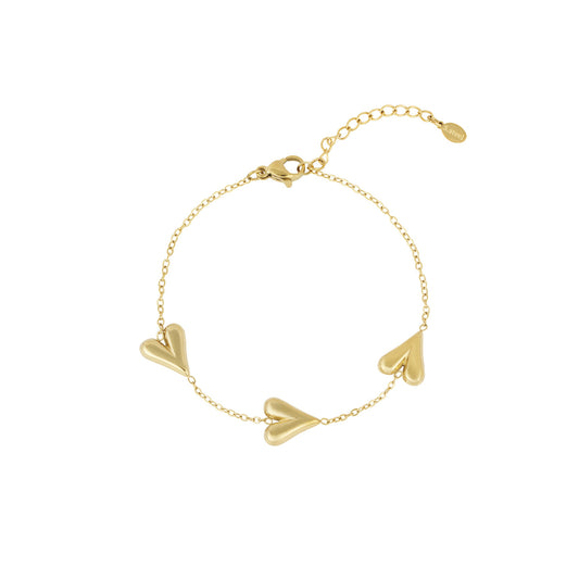 Armband Belle Hearts Goud