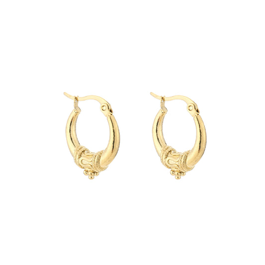 Bali Hoops Small Oorbellen Goud