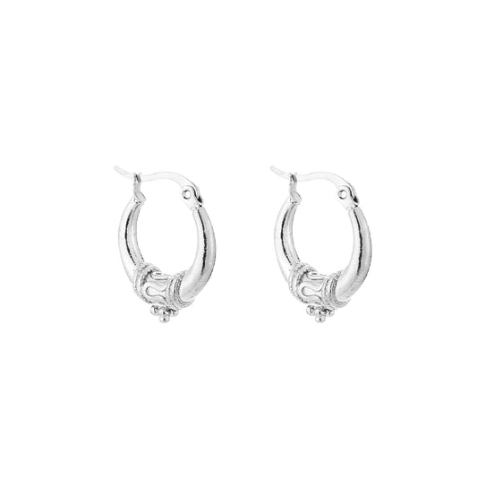 Bali Hoops Small Oorbellen Zilver