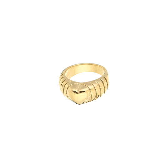 Bold Heart Ring Goud