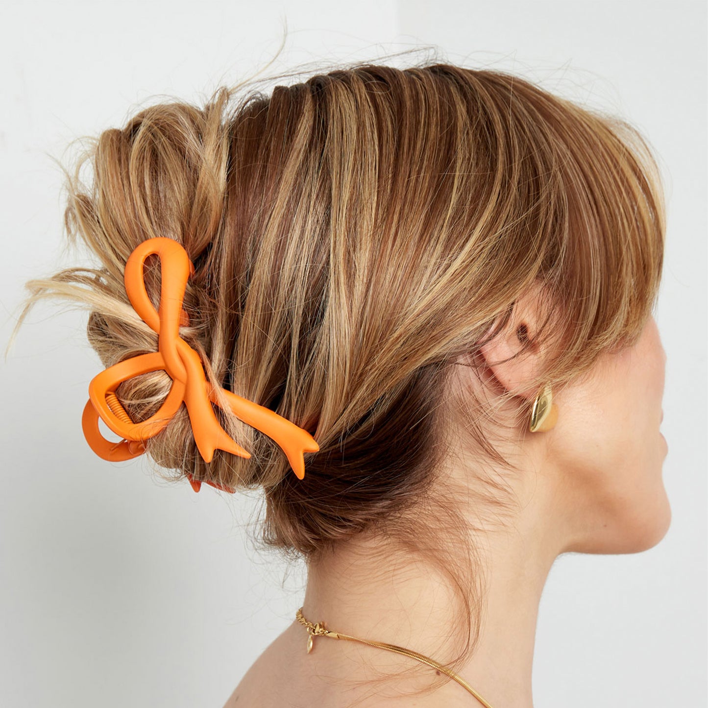 Bow Hair Clip - Oranje