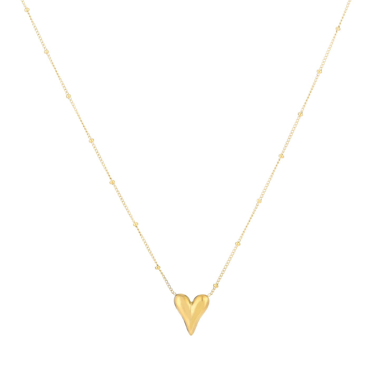 Heart Shaped Necklace Goud