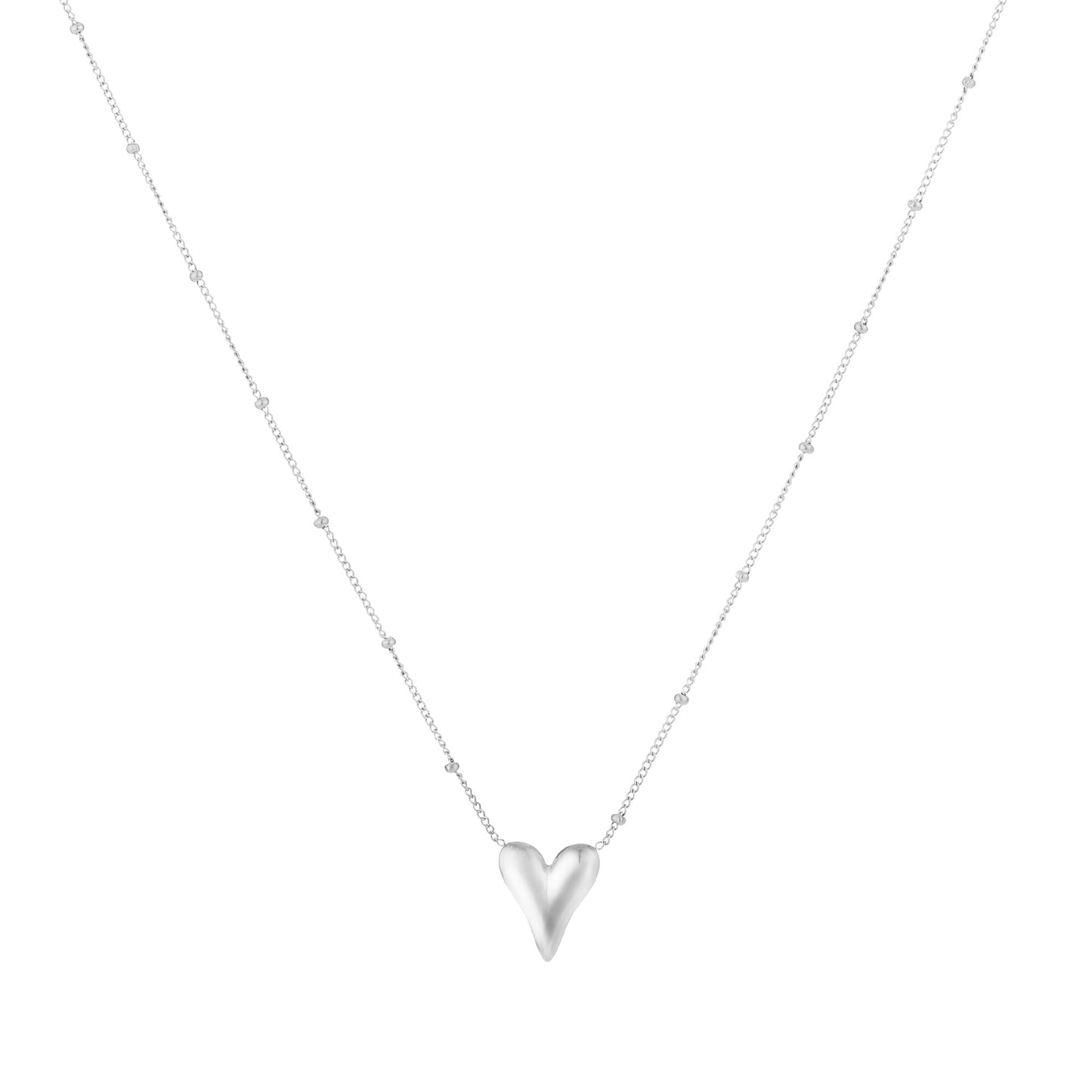 Heart Shaped Necklace Zilver