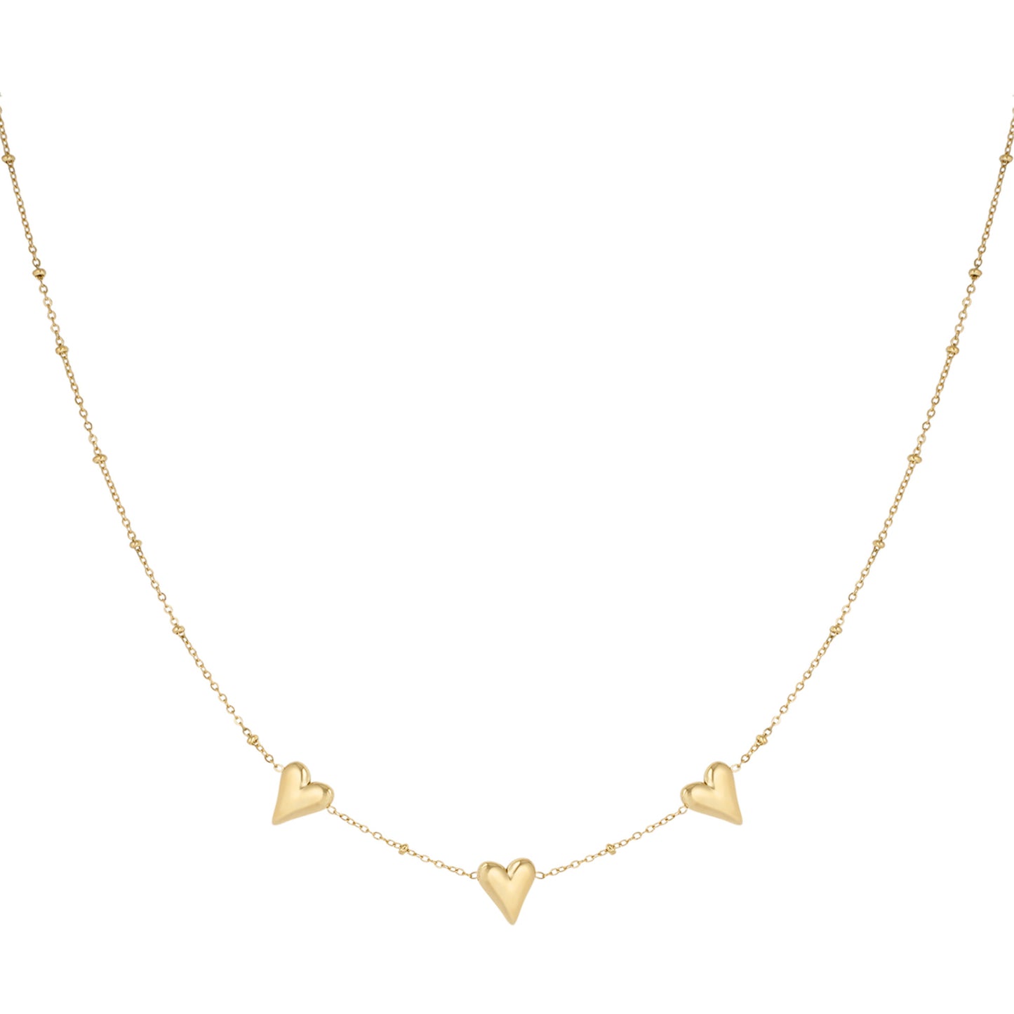 Tripple Love Ketting Goud